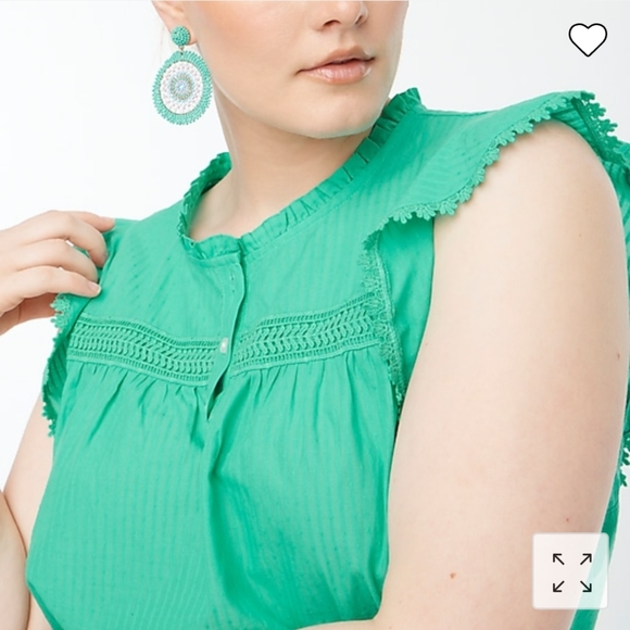 ✨2xHP✨J.Crew Sleeveless Ruffle Top - Picture 5 of 7